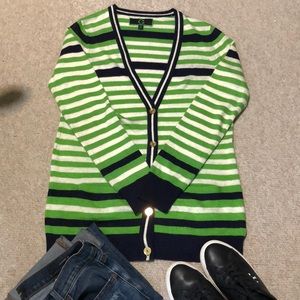 C Wonder button down striped cardigan